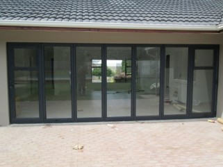 Stack and Fold with Top Hung Window by single door