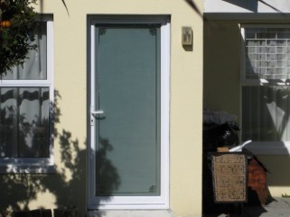Single Door with Sandblasting