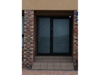 Single Door with Sandblasting